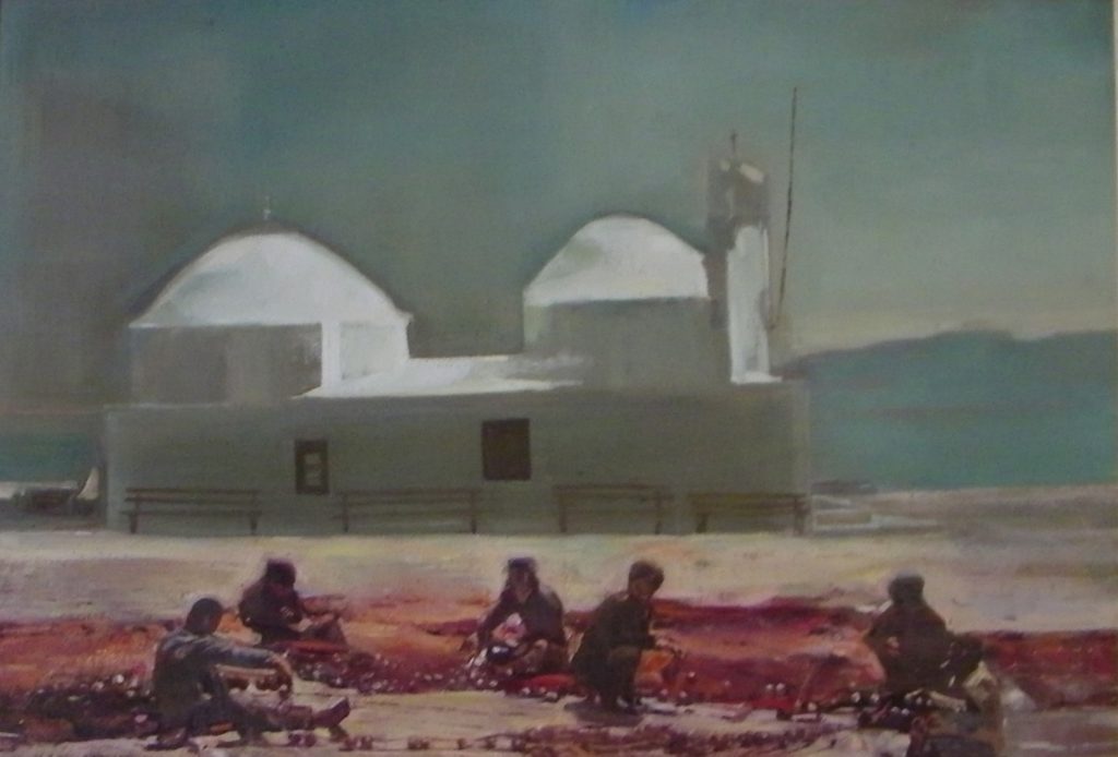 AEGIINA 4 OIL ON CANVAS 50X70 2013 by Nikos Stratakis