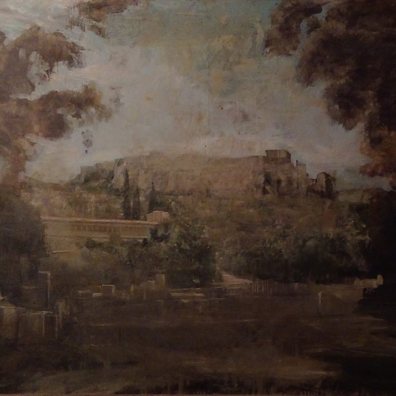 ANCIENT AGORA, Oil on canvas, by Nikos Stratakis