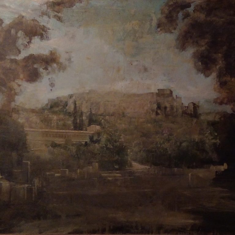 ANCIENT AGORA, Oil on canvas, by Nikos Stratakis