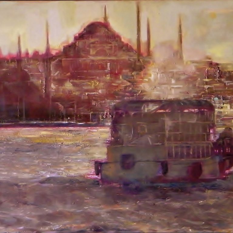 BOSPHORUS OIL ON CANVAS 120X160 2010 by Nikos Stratakis