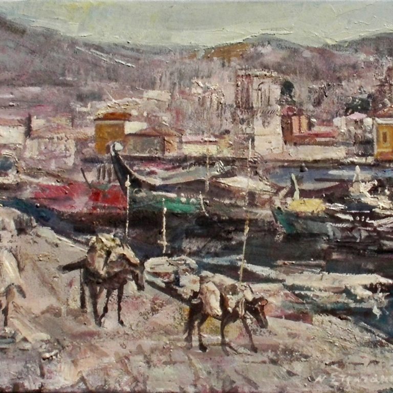 HYDRA OIL ON CANVAS 40X50 2016 by Nikos Stratakis