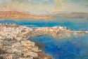 MYKONOS OIL ON CANVAS 2018 by Nikos Stratakis