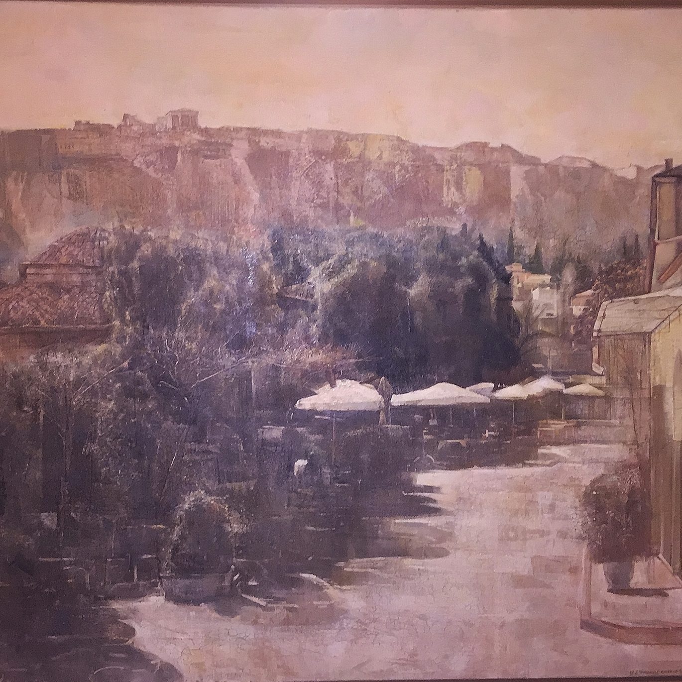 MONASTIRAKI, Oil on canvas, by Nikos Stratakis
