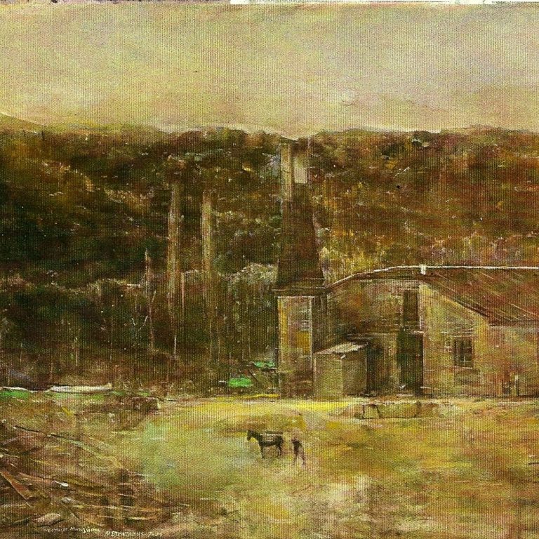 OLD OIL MILL WATERCOLOUR AND GUACHE ON PAPER 50X70 2009 by Nikos Stratakis