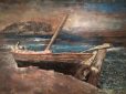 BOAT IN NAXOS Oil on canvas 120X160 2016 by Nikos Stratakis