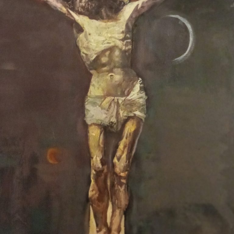 CRUCIFIXION Oil on canvas 50X70 2021 by Nikos Stratakis