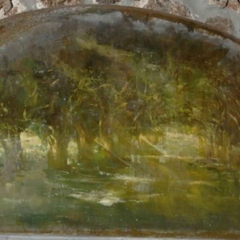 FOREST Oil on wood diam. 150 cm 1995 by Nikos Stratakis