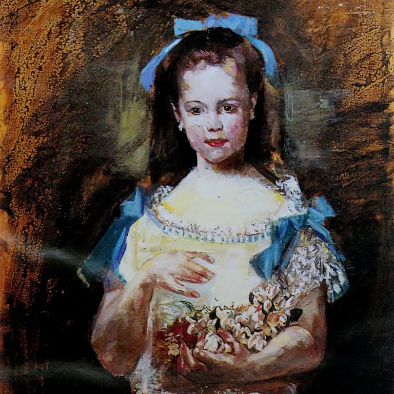 GIRL Oil on canvas 80X120 1992 by Nikos Stratakis