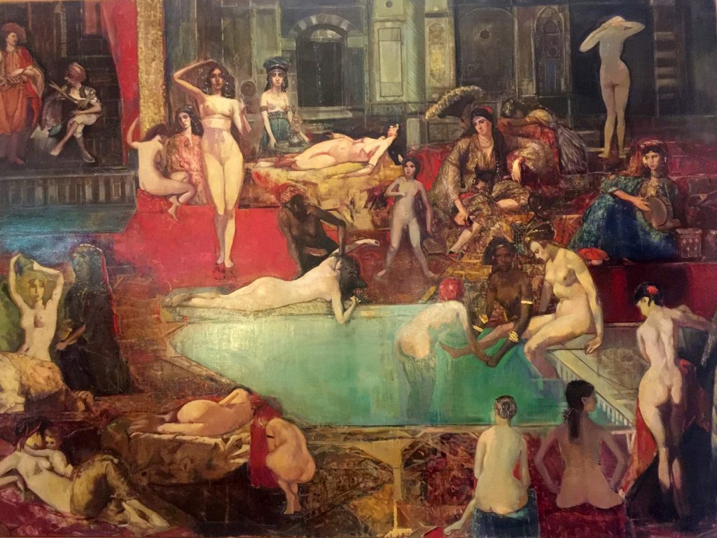 HAREM Oil on canvas 180X300 2005 by Nikos Stratakis