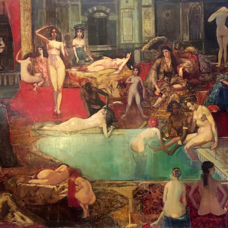 HAREM Oil on canvas 180X300 2005 by Nikos Stratakis