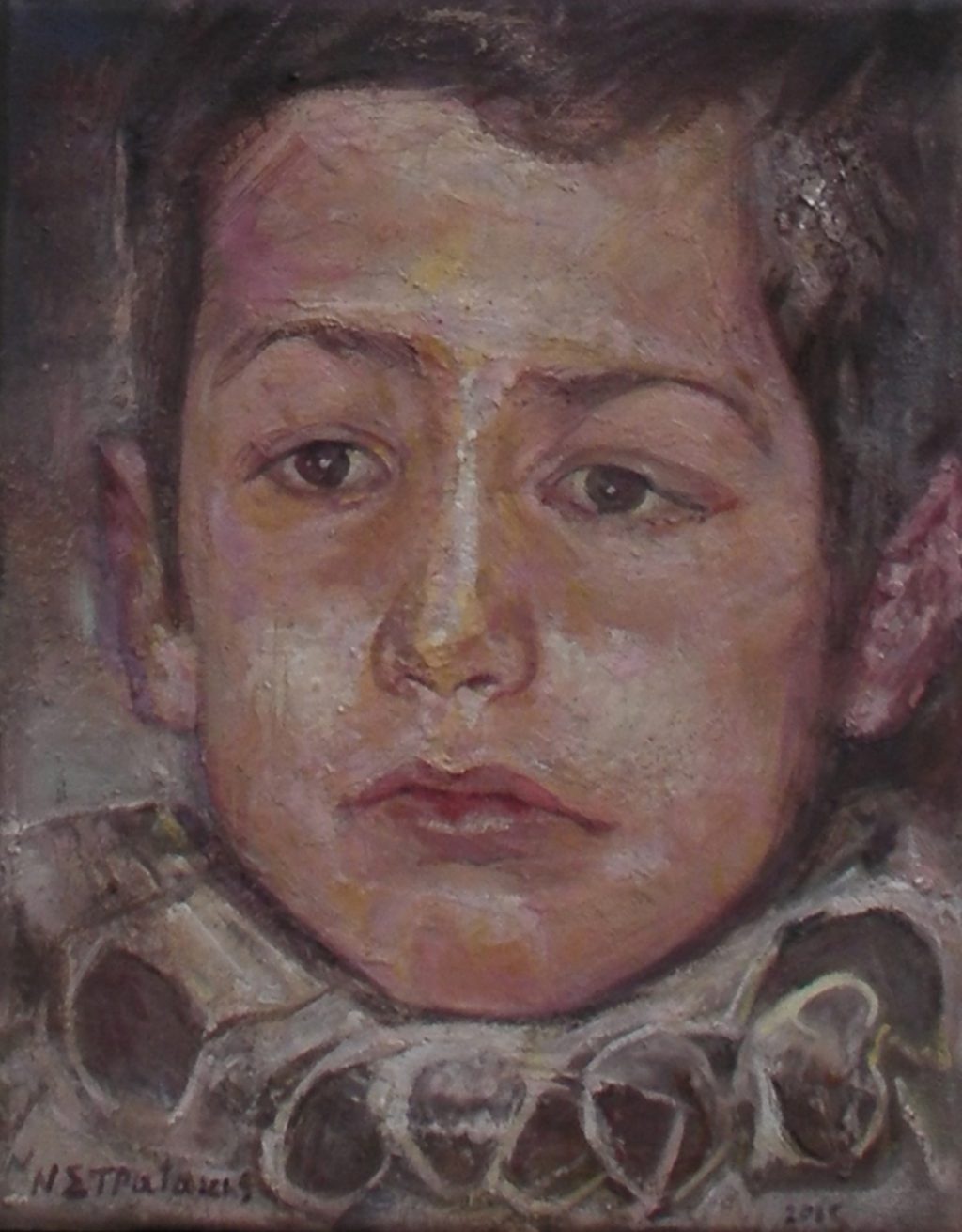 KONSTANTINOS Oil on canvas 20X20 2015 by Nikos Stratakis