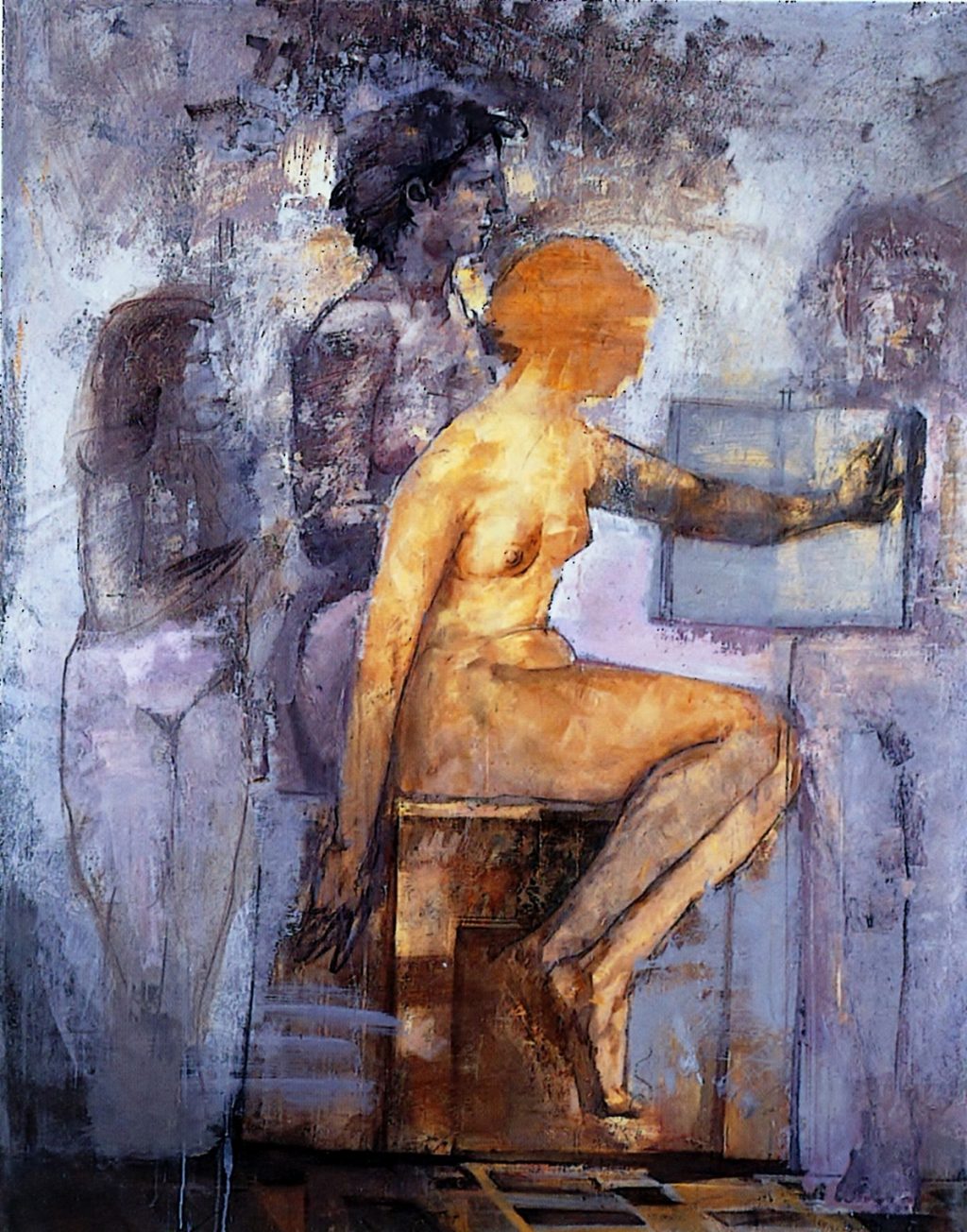 MUSIC Oil on canvas 120X160 1994 by Nikos Stratakis