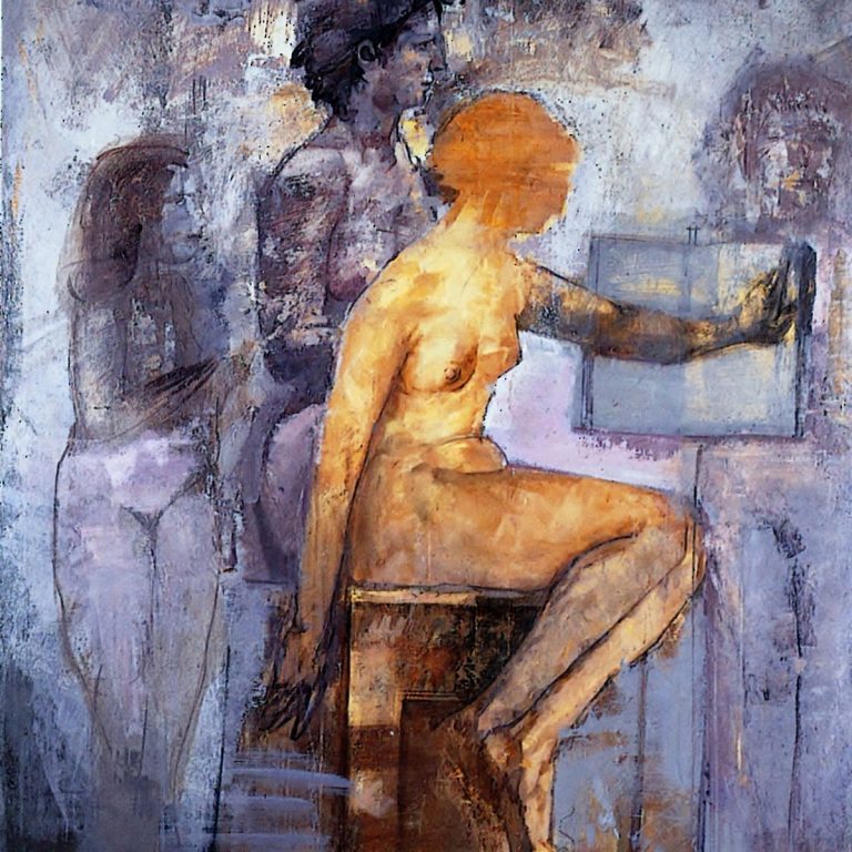 MUSIC Oil on canvas 120X160 1994 by Nikos Stratakis