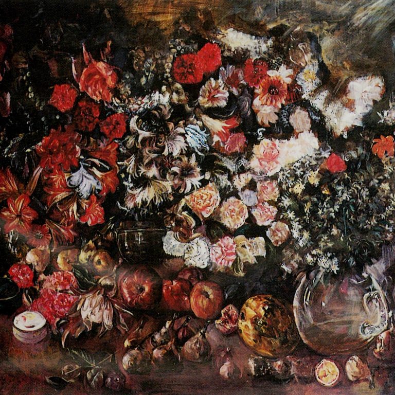STILL LIFE, Oil on canvas 80X70 1992 by Nikos Stratakis