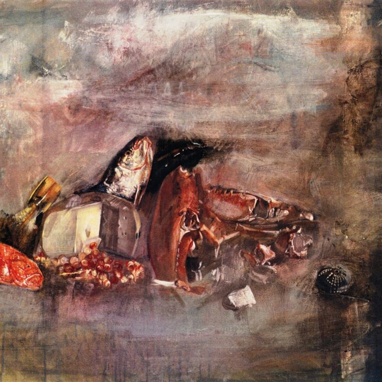 STILL LIFE, Oil on canvas 80x130 1991 by Nikos Stratakis