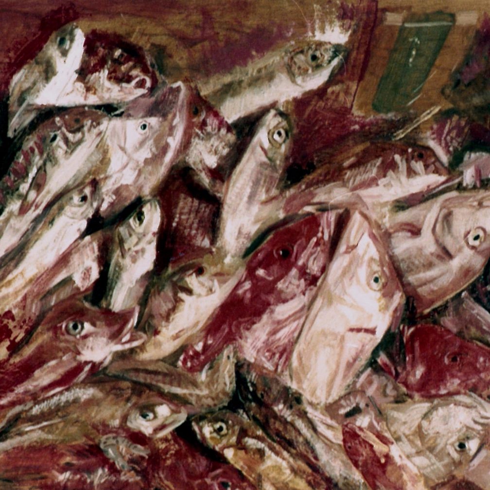 STILL LIFE, Oil on wood 110X80 1992 by Nikos Stratakis