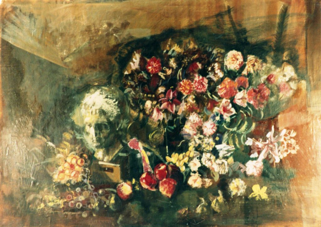 STILL LIFE, Oil on wood 120X160 1991 by Nikos Stratakis