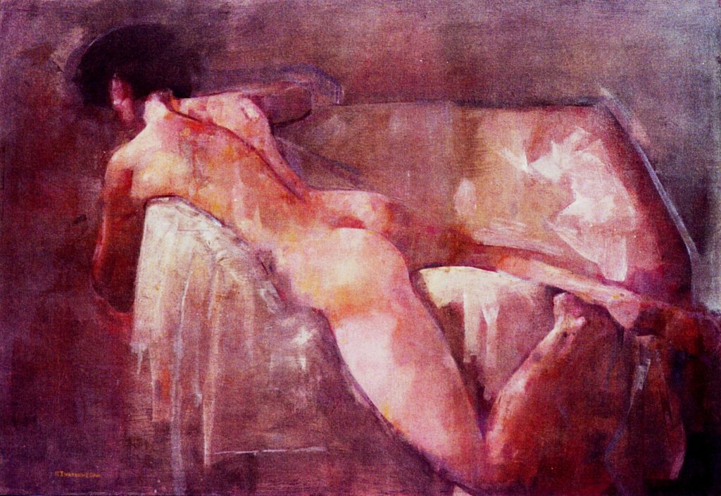NUDE Oil on canvas 150x160 2000 by Nikos Stratakis