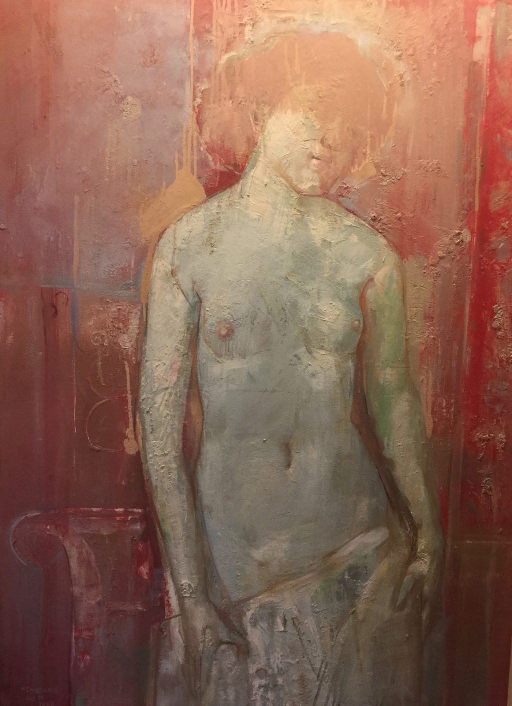NUDE Oil on canvasS 80X110 2002 by Nikos Stratakis