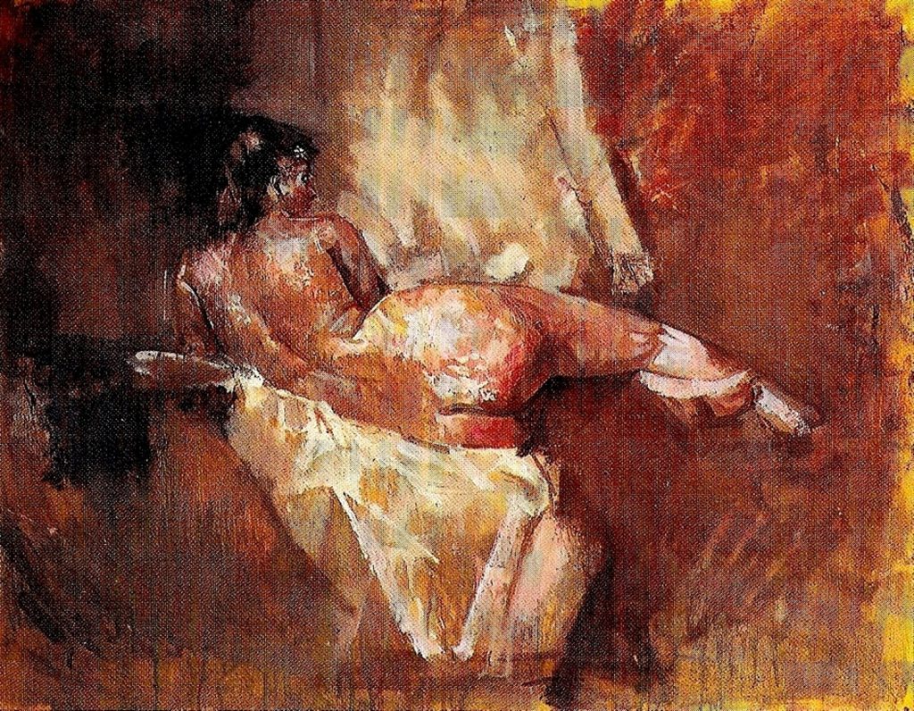 NUDE Oil on wood 70x90 1992 by Nikos Stratakis