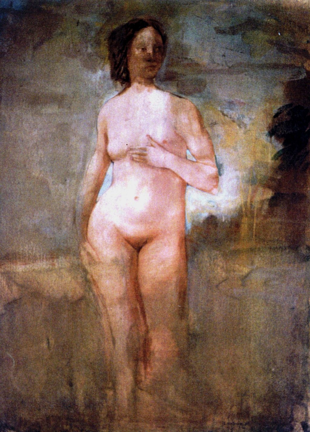 NUDE Watercolor 50x70 1996 by Nikos Stratakis