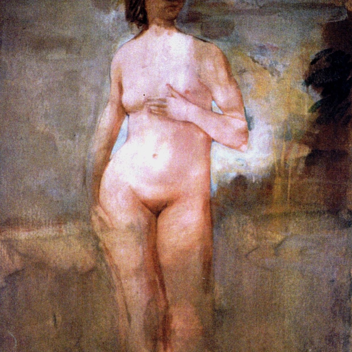 NUDE Watercolor 50x70 1996 by Nikos Stratakis