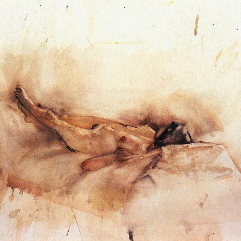 NUDE Watercolor 50x80 1989 by Nikos Stratakis