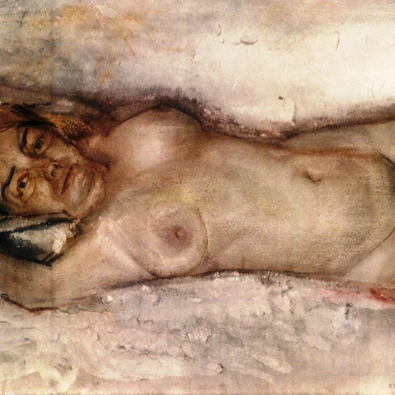 NUDE Watercolor 70x100 1991 by Nikos Stratakis