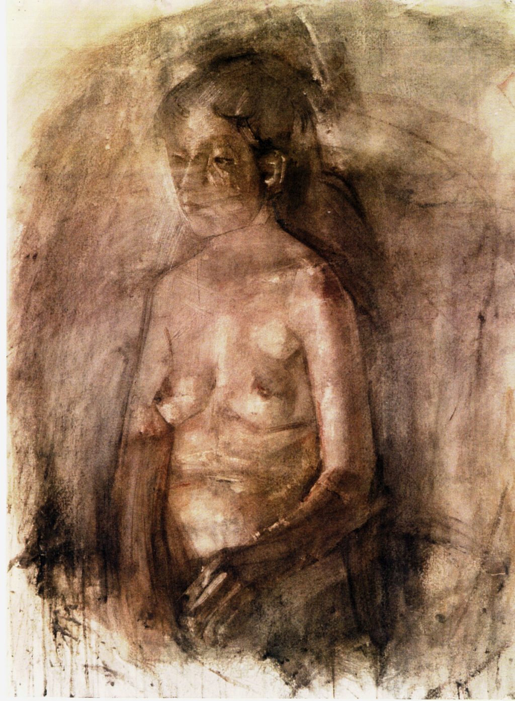 NUDE Watercolor 70x100 1994 by Nikos Stratakis