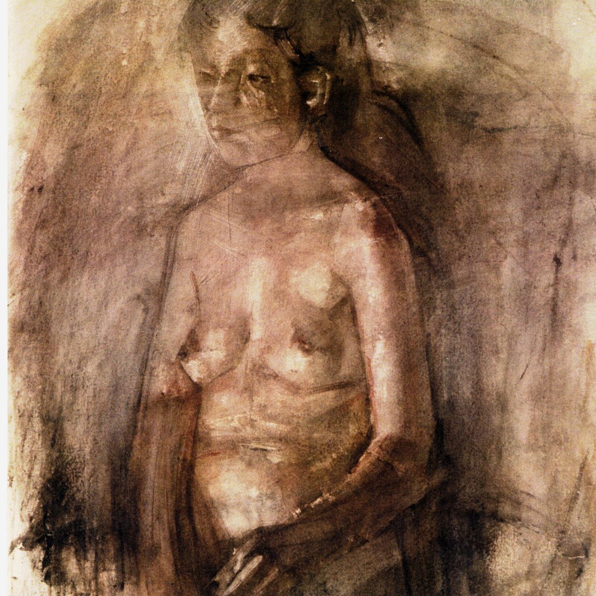 NUDE Watercolor 70x100 1994 by Nikos Stratakis