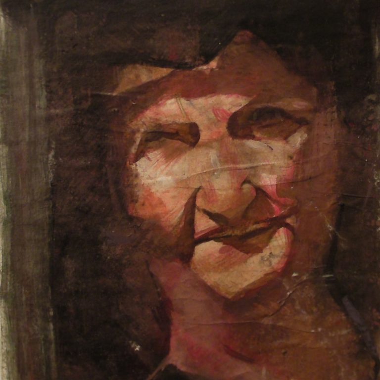 OLD ISLANDER Oil on canvas 20X30 2018 by Nikos Stratakis