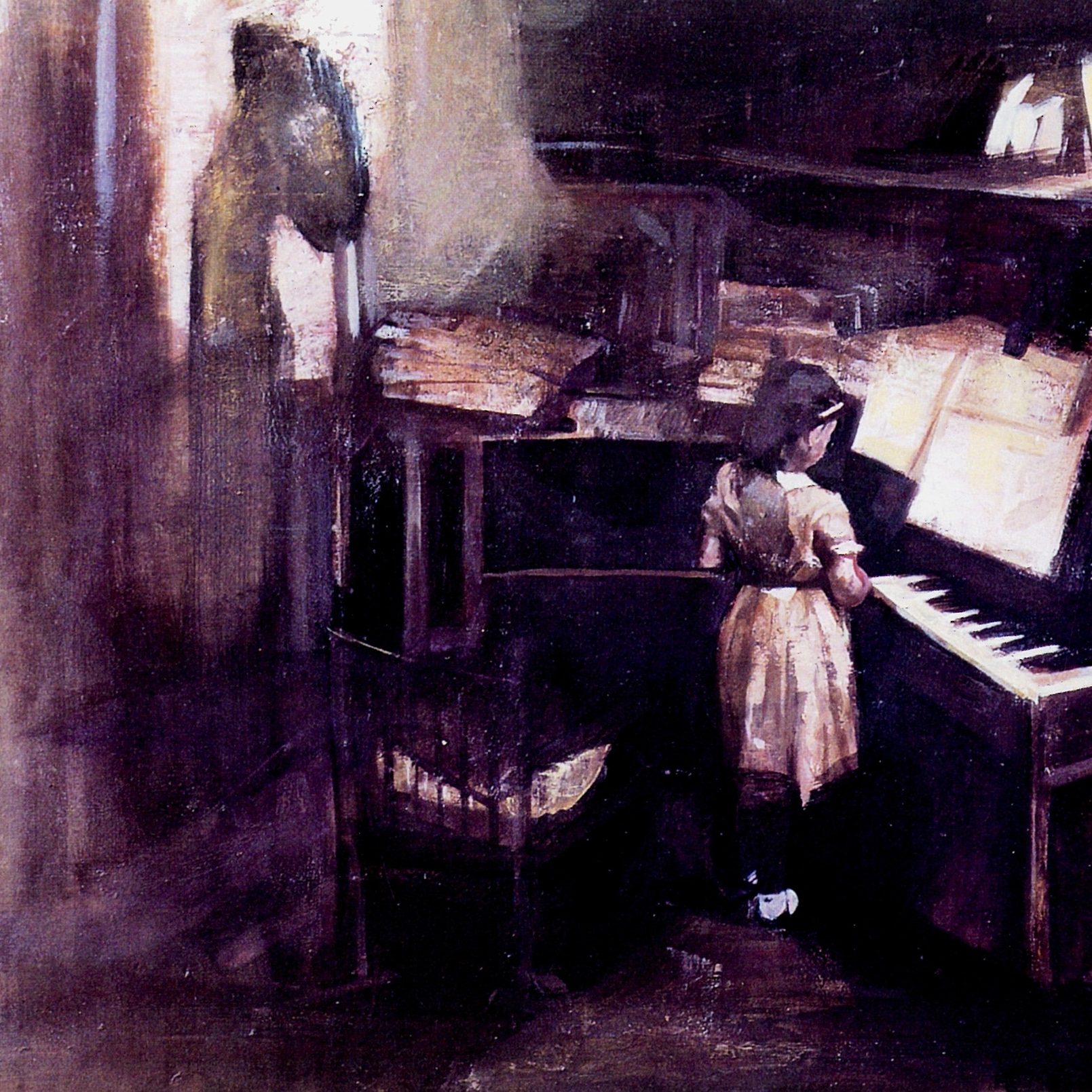 PIANO LESSON Oil on canvas 60x80 1996 by Nikos Stratakis