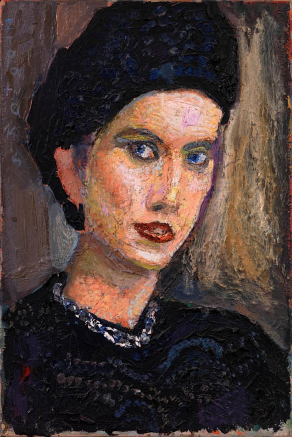 PORTRAIT Oil on canvas 60x40 1993 by Nikos Stratakis
