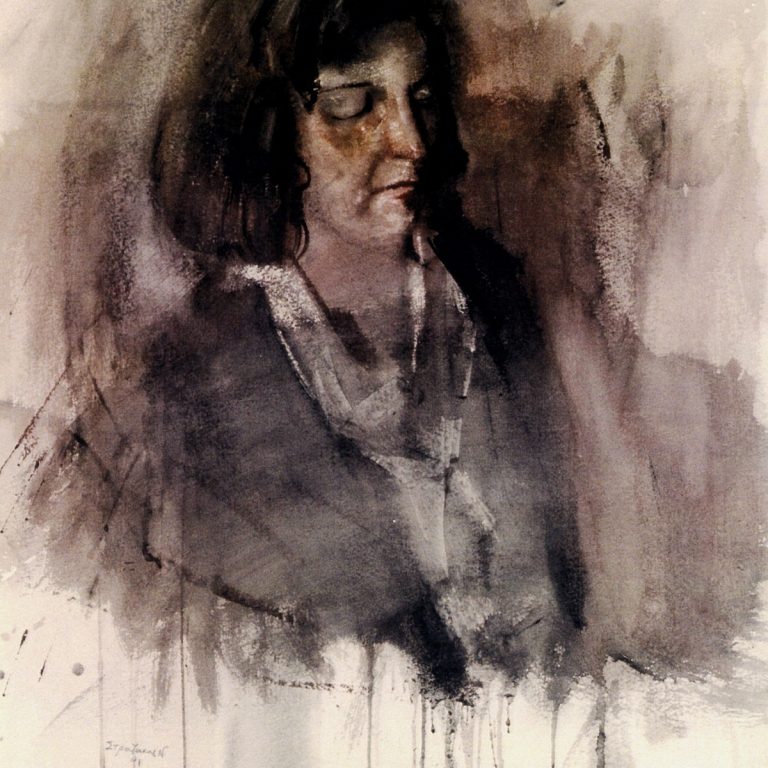 PORTRAIT Watercolor 80x110 1992 by Nikos Stratakis