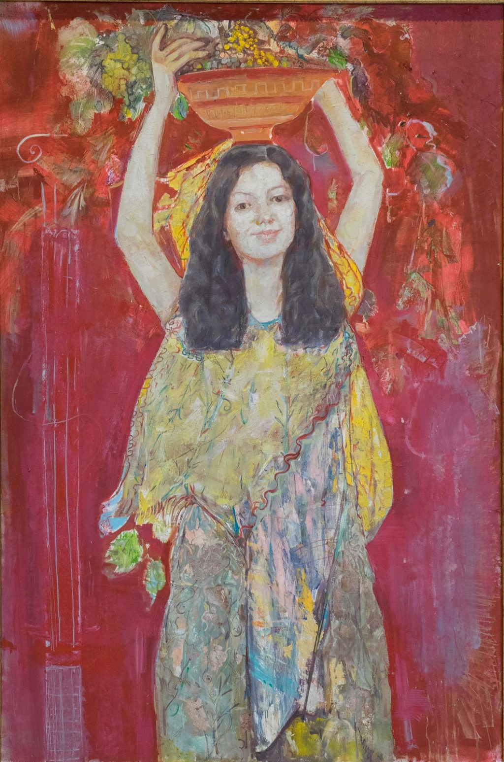 RED KARYATIS Oil on canvas 120X160 2018 by Nikos Stratakis 1