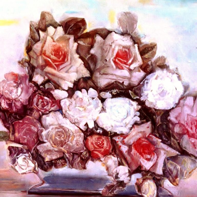 ROSES Oil on canvas 50X70 2005 by Nikos Stratakis