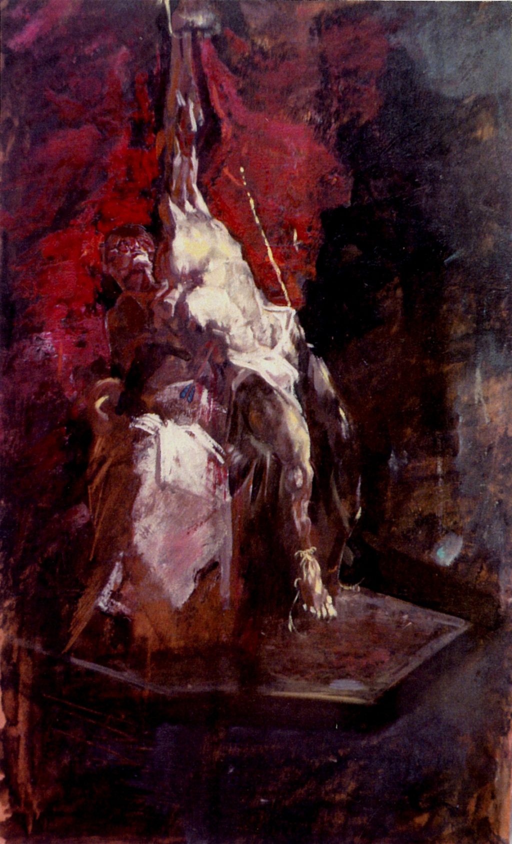SAINT SEBASTIAN Oil on canvas 80x160 1992 by Nikos Stratakis