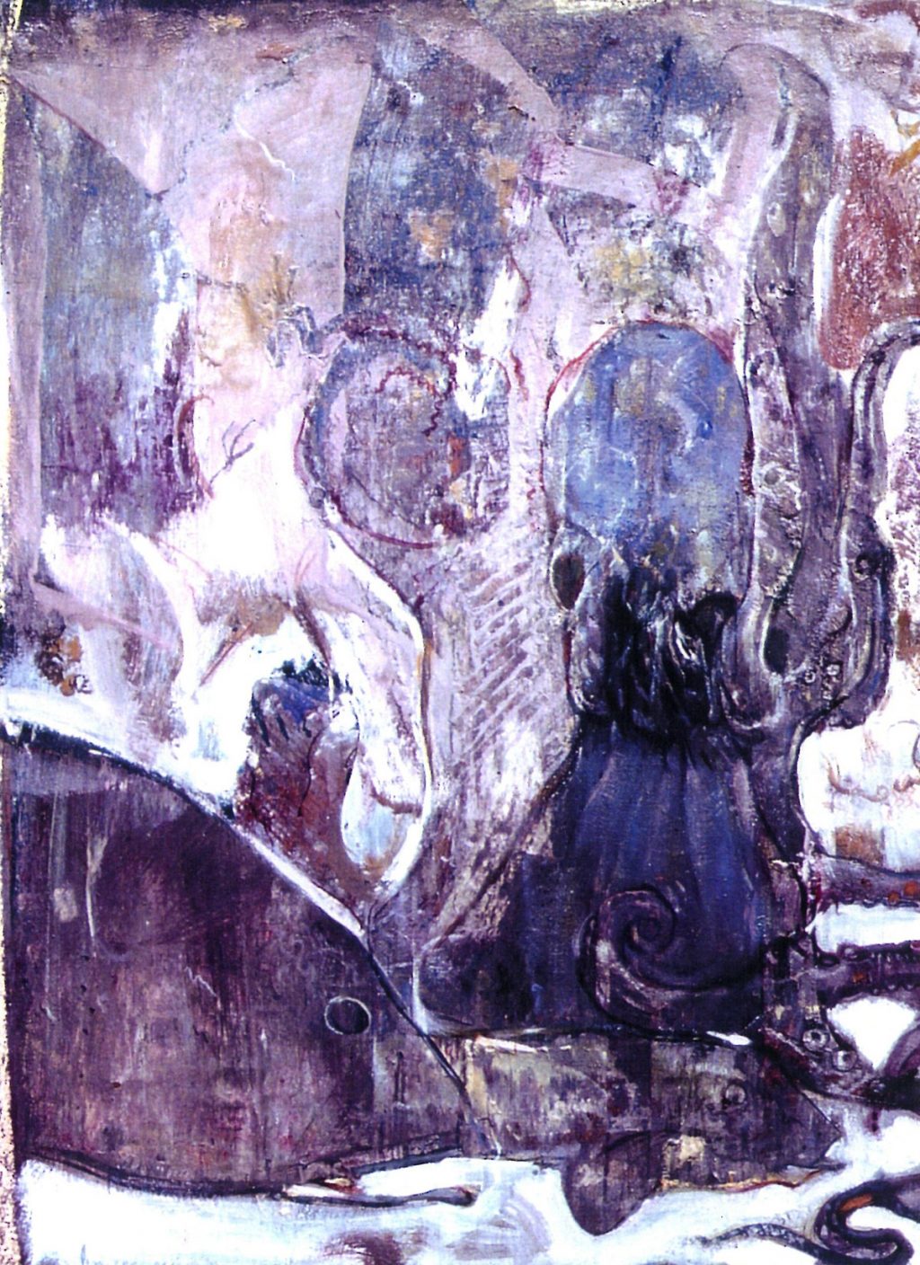 SEA LIFE Tempera and Oil on Canvas 35X50 2000 by Nikos Stratakis