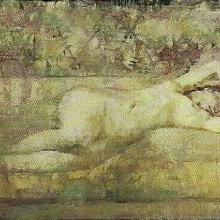 SLEEPING NUDE Oil on canvas 120x160 1993 by Nikos Stratakis
