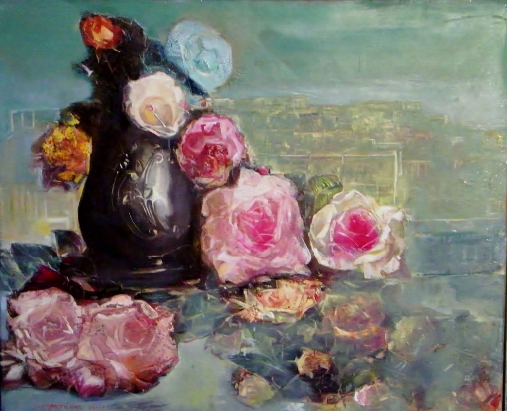 STILL LIFE PLAKA Oil on canvas 50X70 2009 by Nikos Stratakis