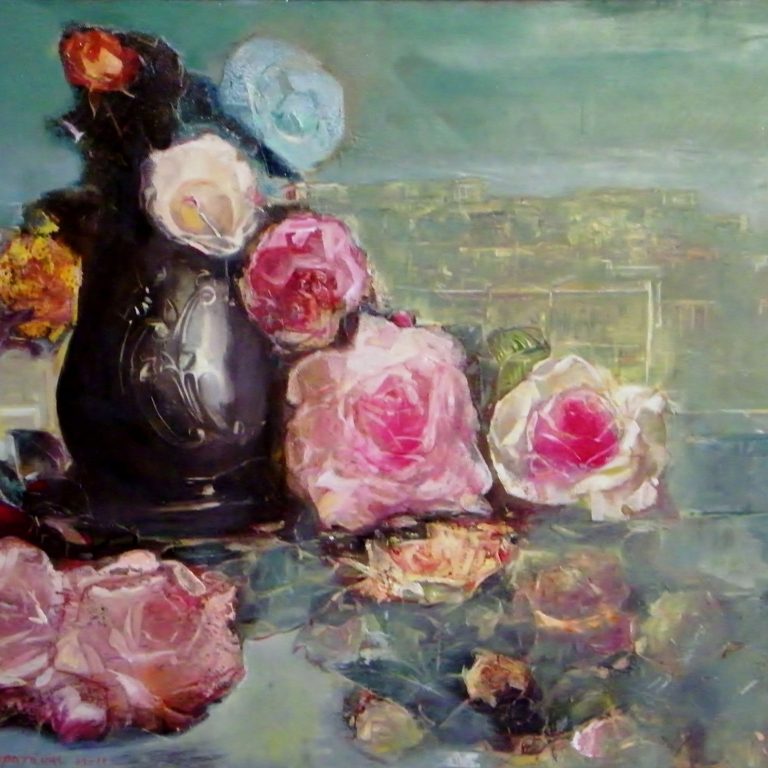 STILL LIFE PLAKA Oil on canvas 50X70 2009 by Nikos Stratakis