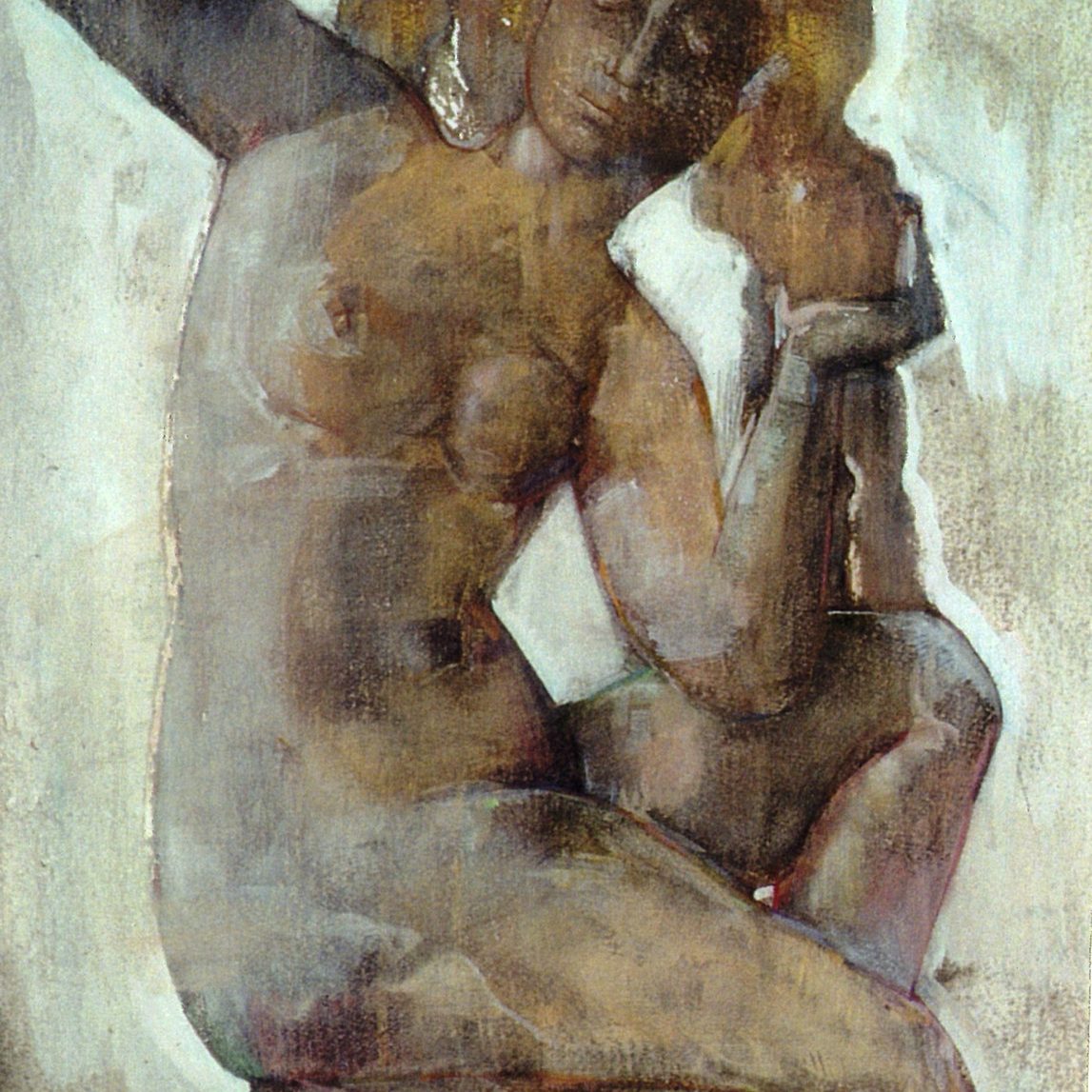 VENUS OF RHODES Oil on canvas 80X110 2001 by Nikos Stratakis