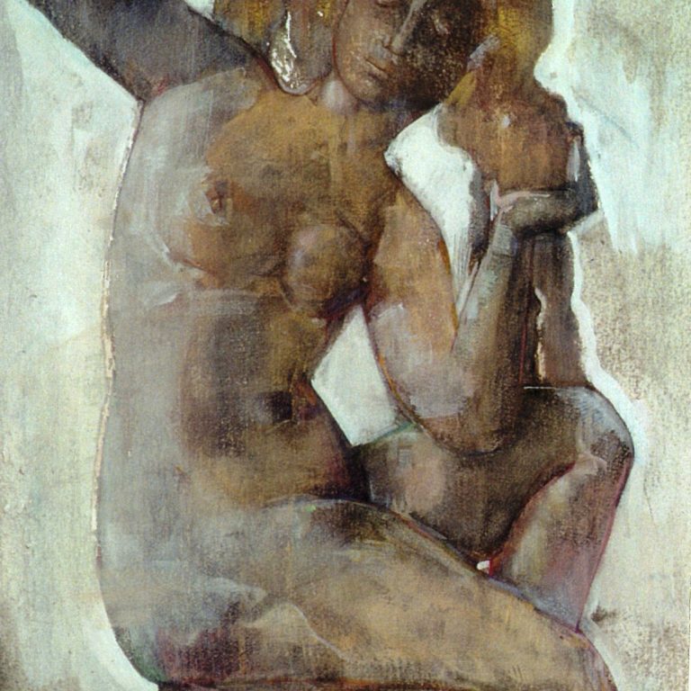 VENUS OF RHODES Oil on canvas 80X110 2001 by Nikos Stratakis