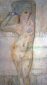 VENUS OF THE GARDENS Oil on wood 70X150 2000 by Nikos Stratakis